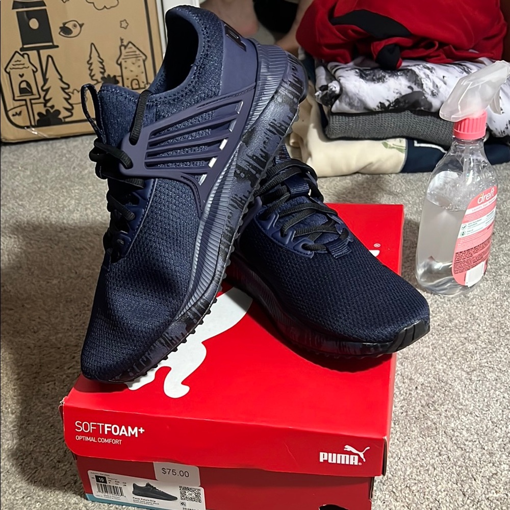 Puma Pacer Future Drip - Men's Athletic Shoes - Navy - 10